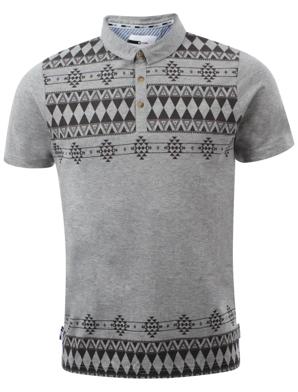 D-Code Brookland polo shirt in Light Grey Marl made by Tokyo Laundry