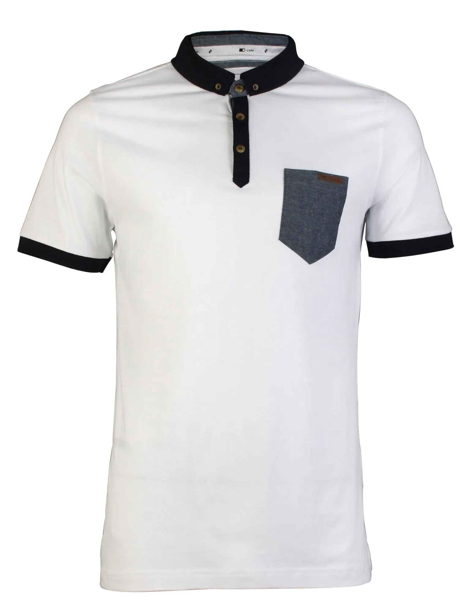 Span Optic White Polo Shirt - D-Code sold by Tokyo Laundry