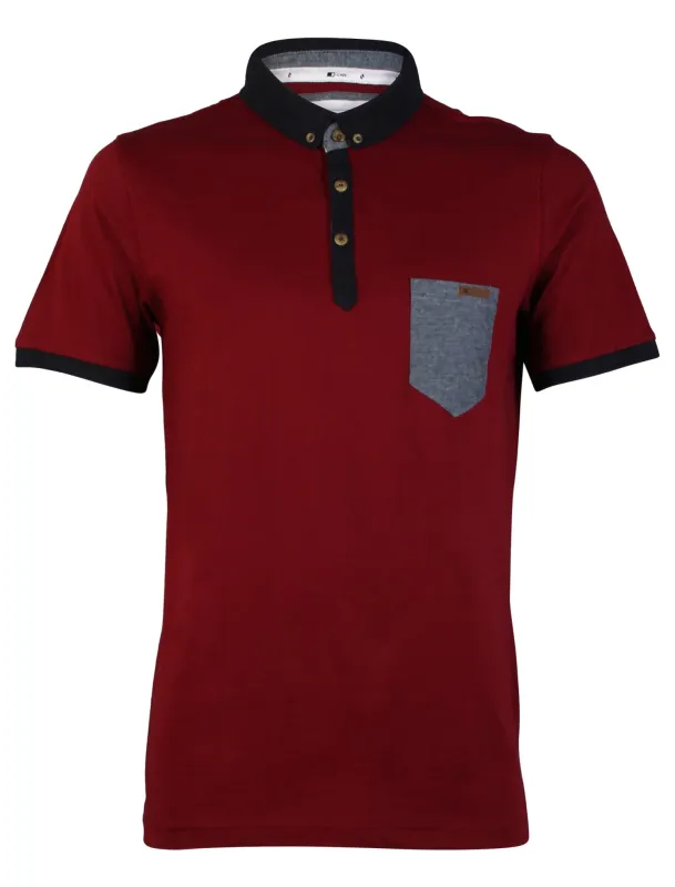 Span Bordeaux Polo Shirt - D-Code made by Tokyo Laundry