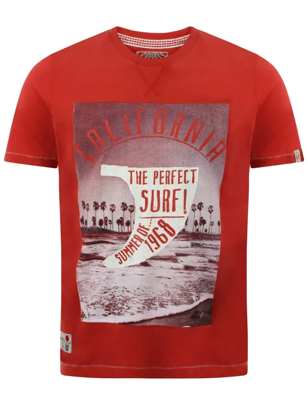Tokyo Laundry Summer Surf casual t-shirt in Red made by Tokyo Laundry