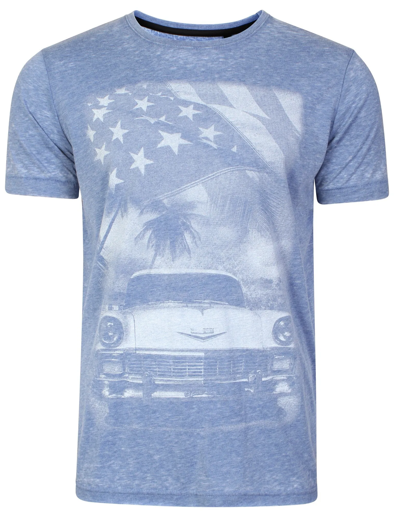 Carburn Burnout T-Shirt in Federal Blue - Dissident sold by Tokyo Laundry