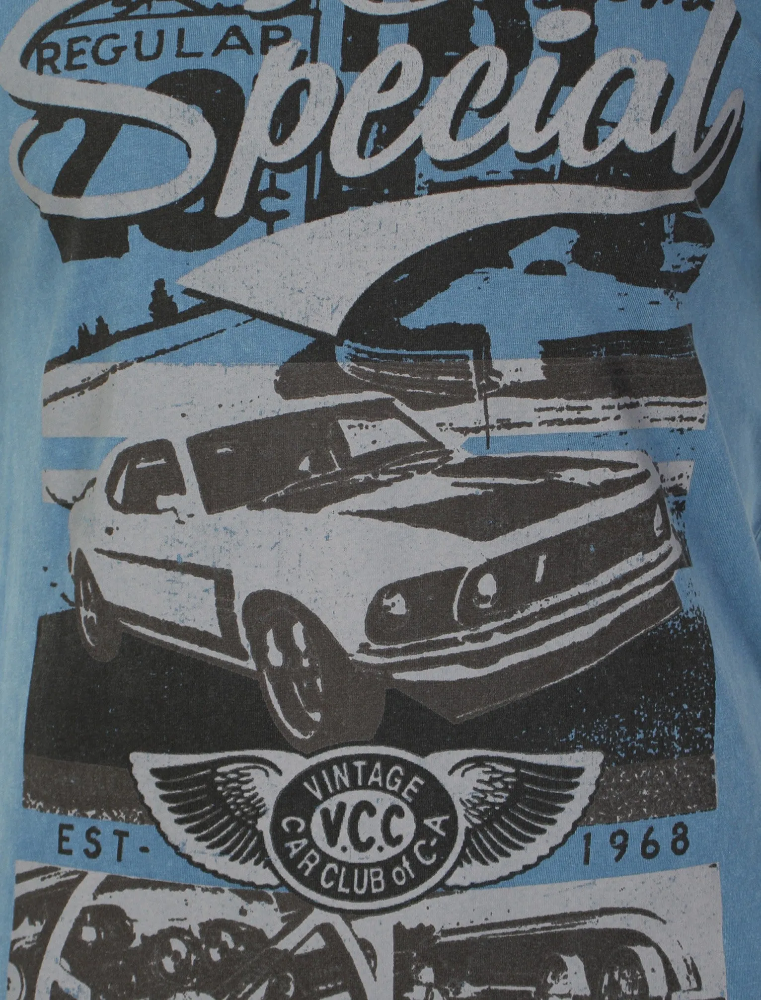 Customcar Motif T-Shirt in Vintage Blue - Dissident sold by Tokyo Laundry product image thumbnail 3