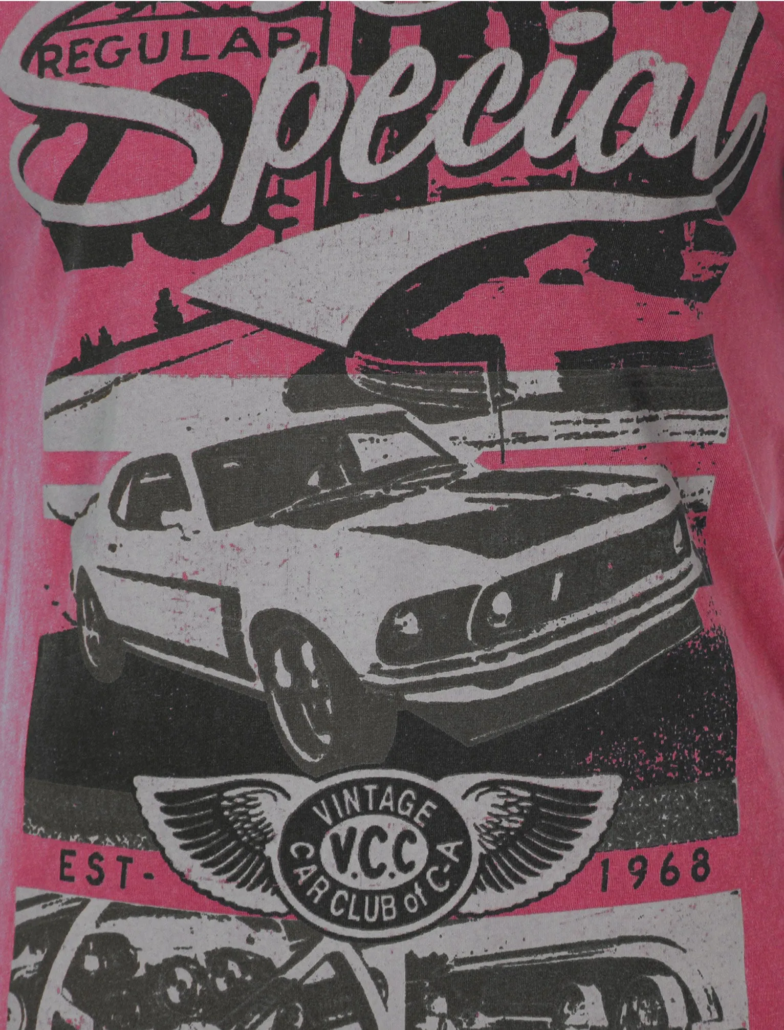 Customcar Motif T-Shirt in Bonded Pink - Dissident sold by Tokyo Laundry product image thumbnail 3