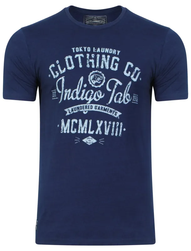 Indigo Tiger T-shirt in Dark Indigo - Tokyo Laundry made by Tokyo Laundry
