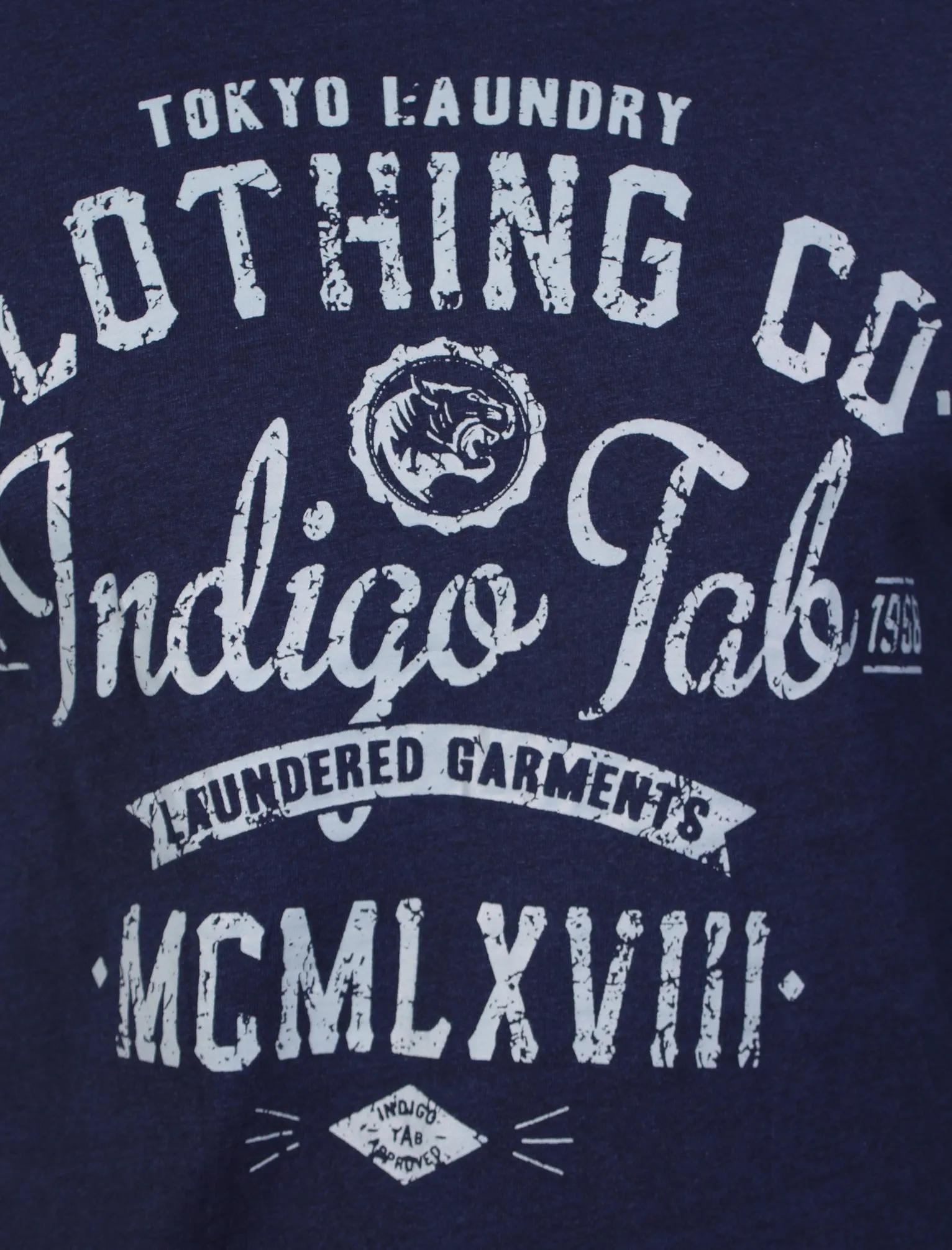 Indigo Tiger T-shirt in Dark Indigo - Tokyo Laundry sold by Tokyo Laundry product image thumbnail 2