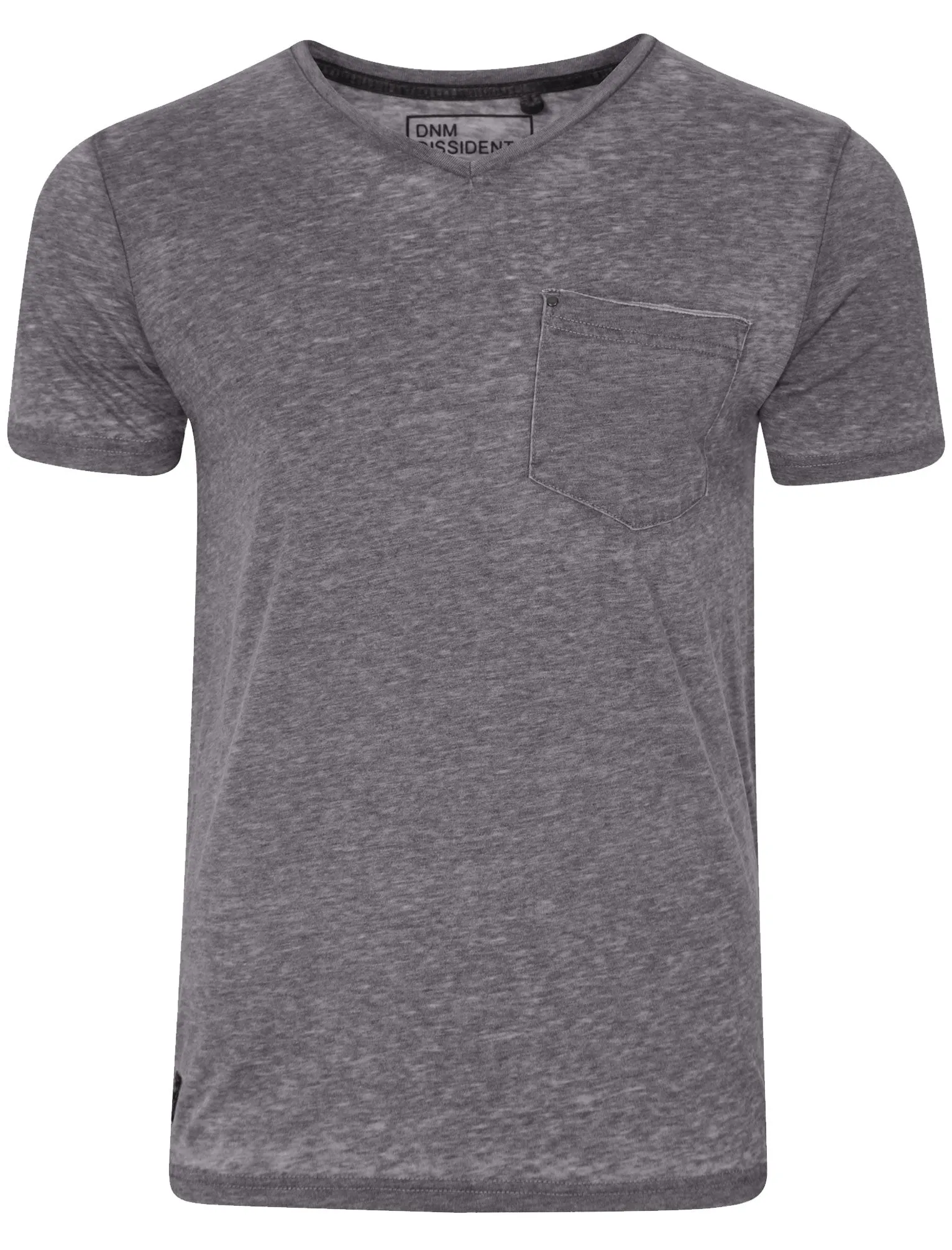Burn2 Burnout V Neck T-Shirt in Industrial Grey - Dissident sold by Tokyo Laundry