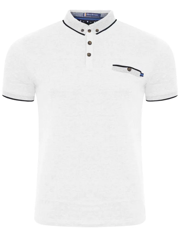 Camera Polo Shirt in Optic White - Le Shark sold by Tokyo Laundry