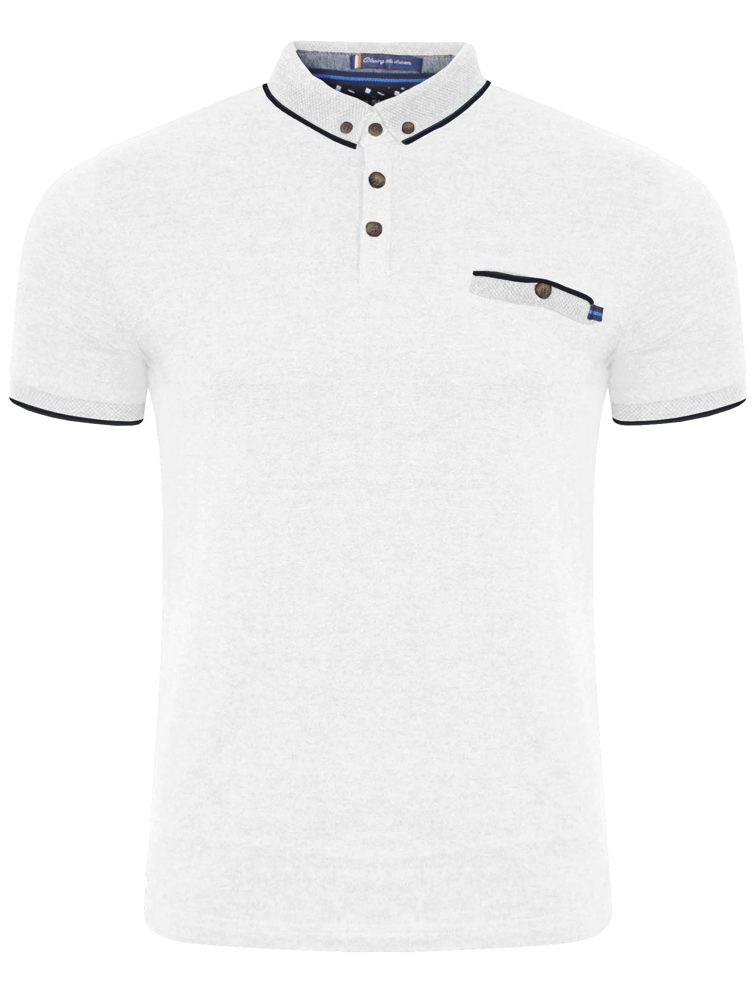 Camera Polo Shirt in Optic White - Le Shark sold by Tokyo Laundry