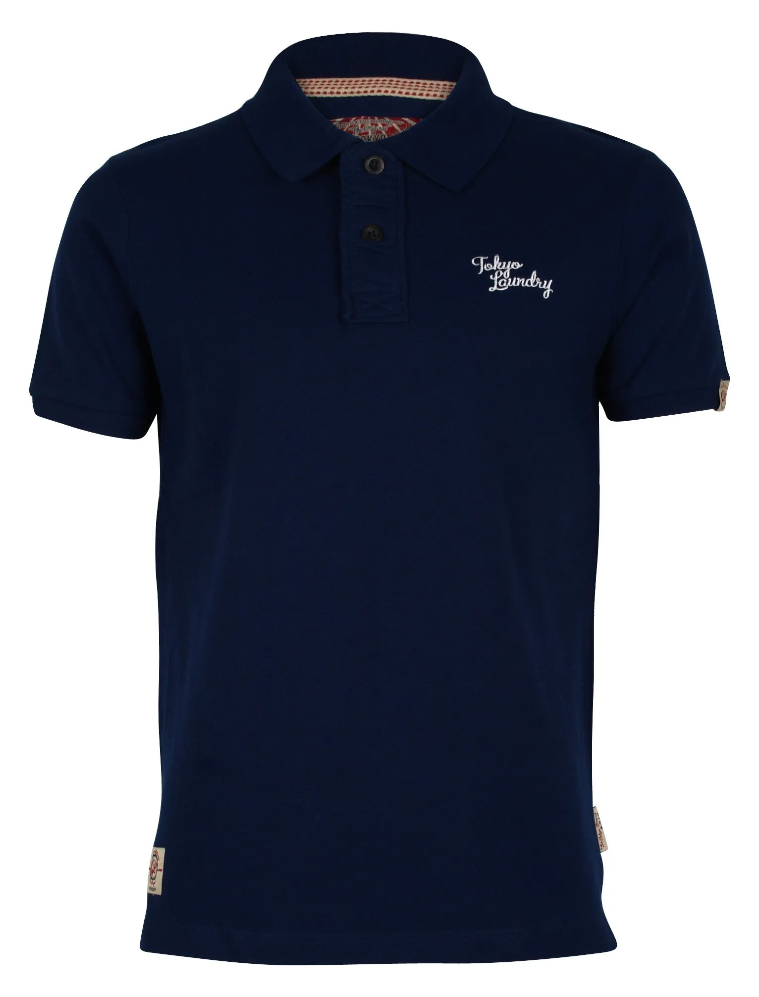 Men's striped undercollar navy polo shirt - Tokyo Laundry sold by Tokyo Laundry