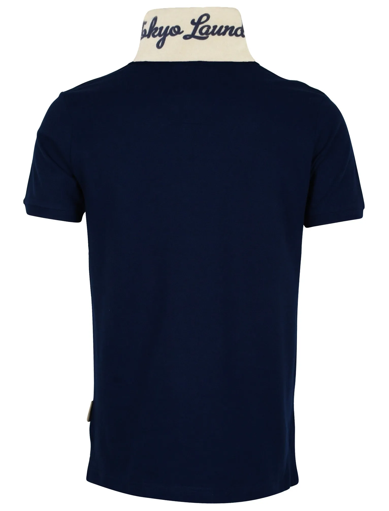 Men's striped undercollar navy polo shirt - Tokyo Laundry sold by Tokyo Laundry product image thumbnail 3