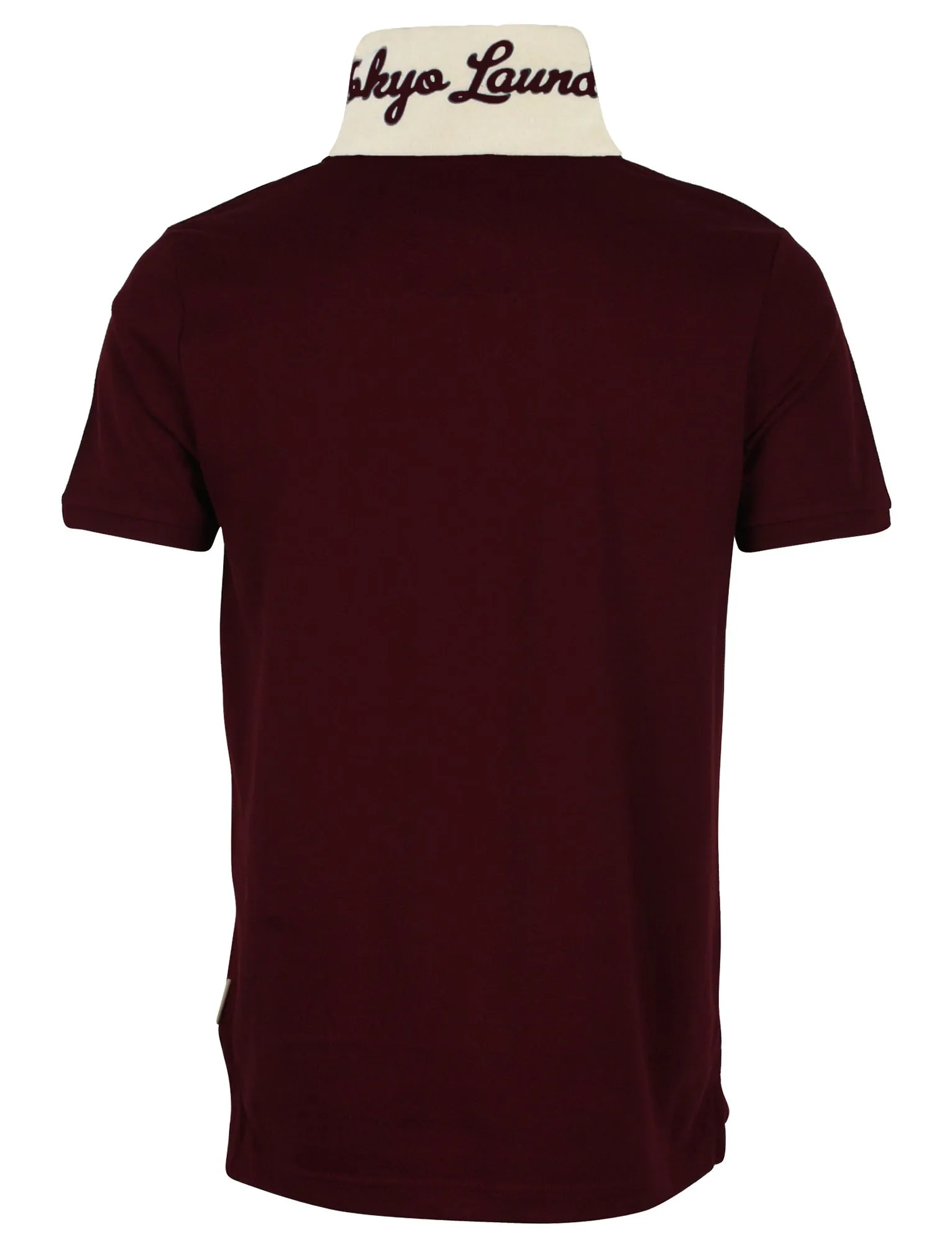Men's striped undercollar oxblood polo shirt - Tokyo Laundry sold by Tokyo Laundry product image thumbnail 3