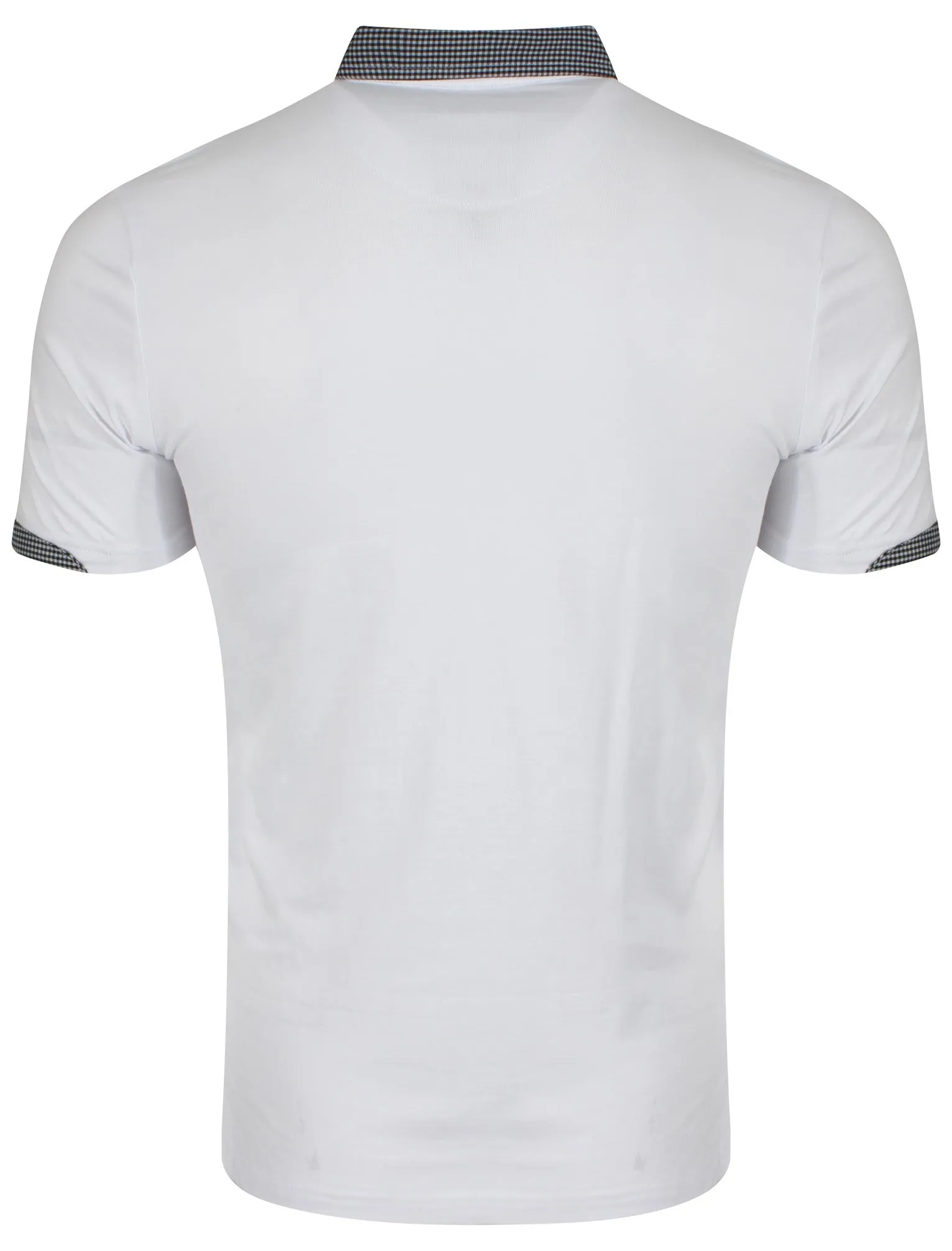 Sewell Gingham Polo Shirt in White - Dissident sold by Tokyo Laundry product image thumbnail 2