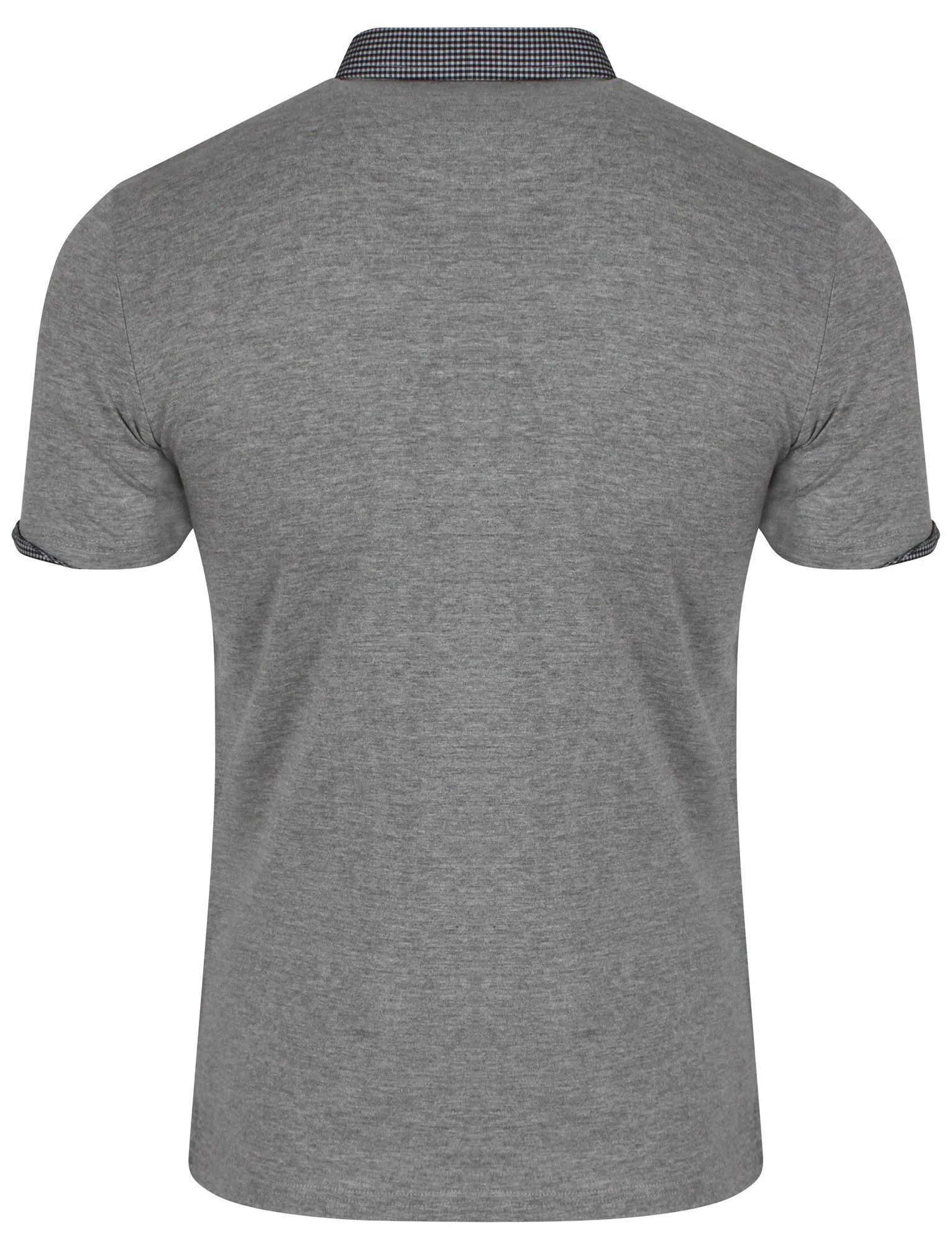 Sewell Gingham Polo Shirt in Grey - Dissident sold by Tokyo Laundry product image thumbnail 2