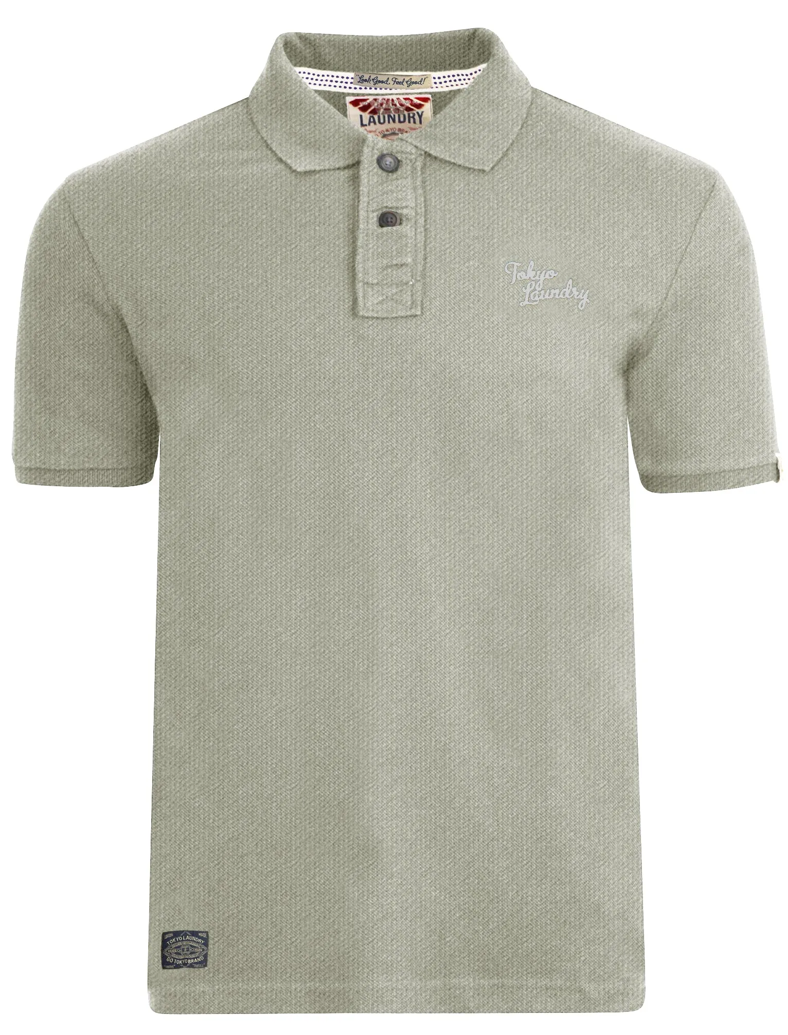 Rochester Polo Shirt in Oatmeal Marl - Tokyo Laundry sold by Tokyo Laundry