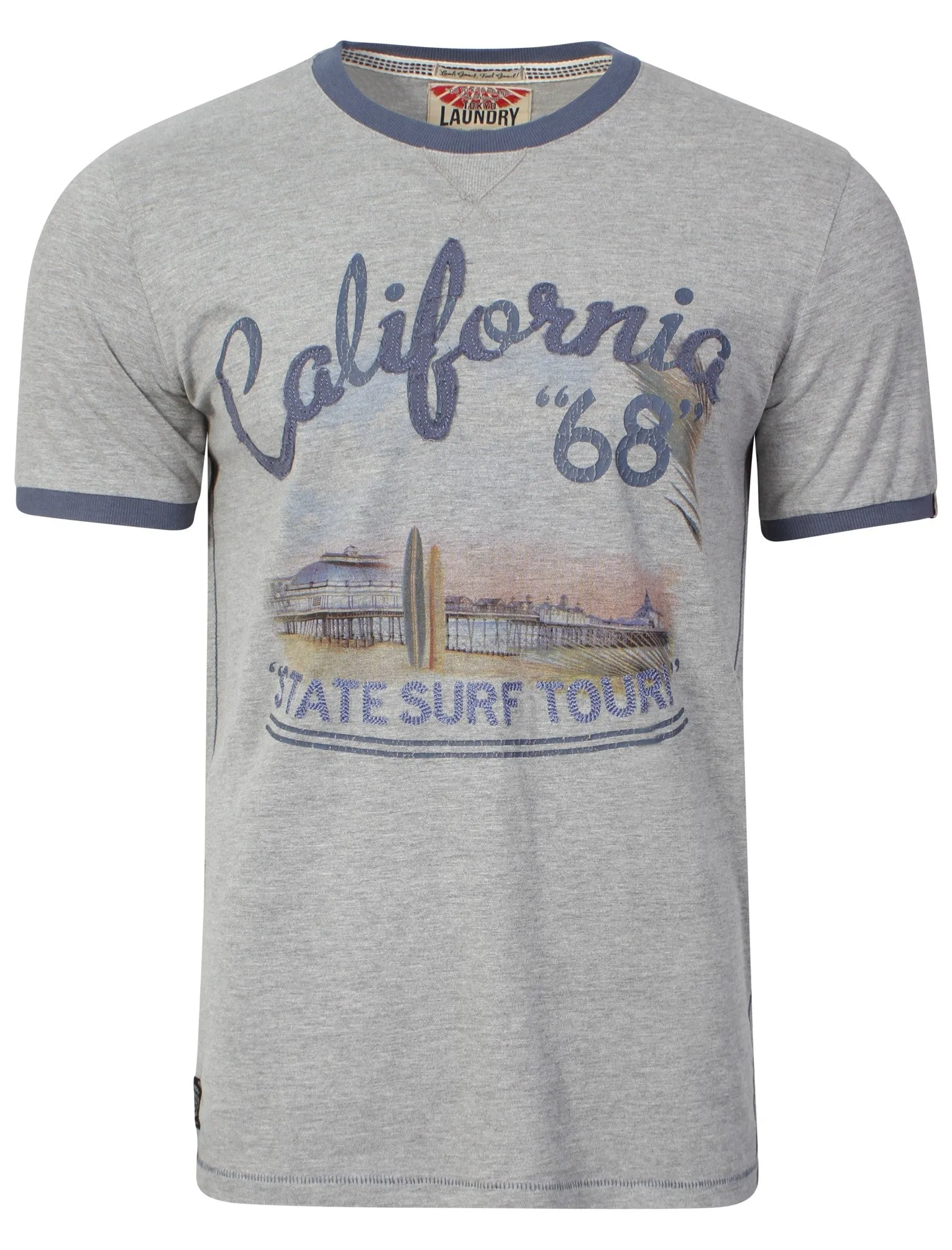 Panama Bay T-shirt in Light Grey Marl - Tokyo Laundry sold by Tokyo Laundry