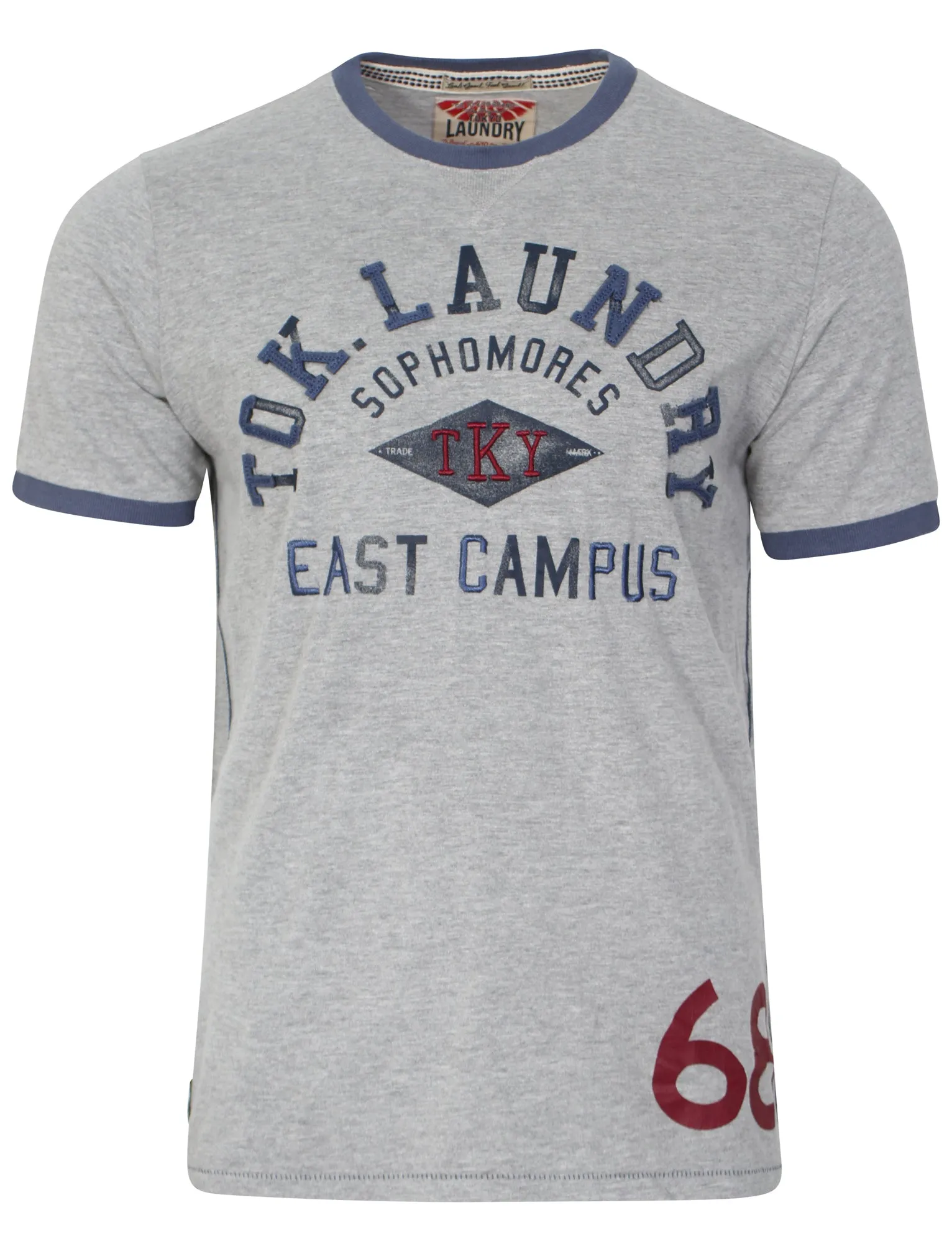 East Campus T-Shirt in Light Grey Marl - Tokyo Laundry sold by Tokyo Laundry