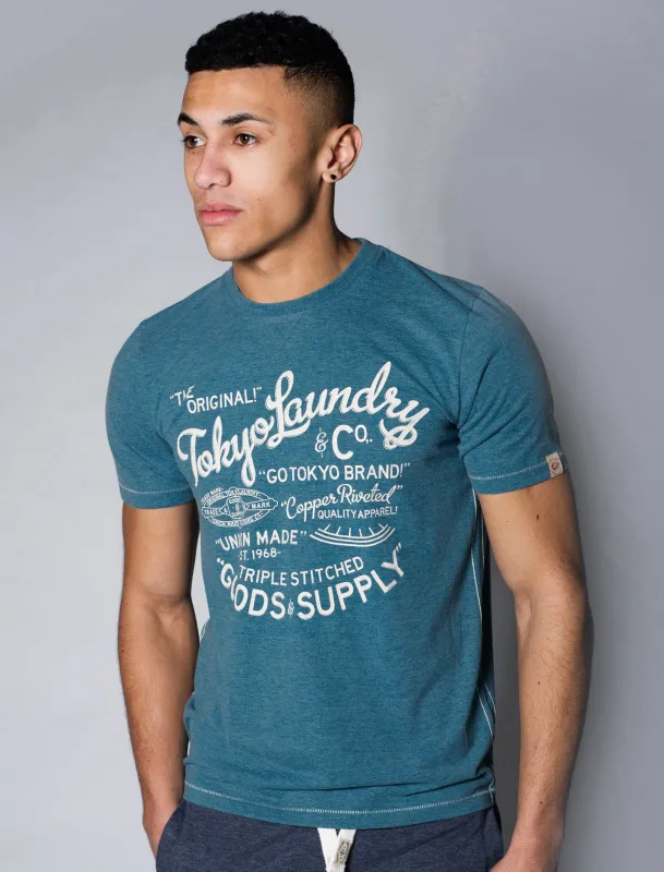 Otterwell T-shirt in Blue Marl - Tokyo Laundry made by Tokyo Laundry