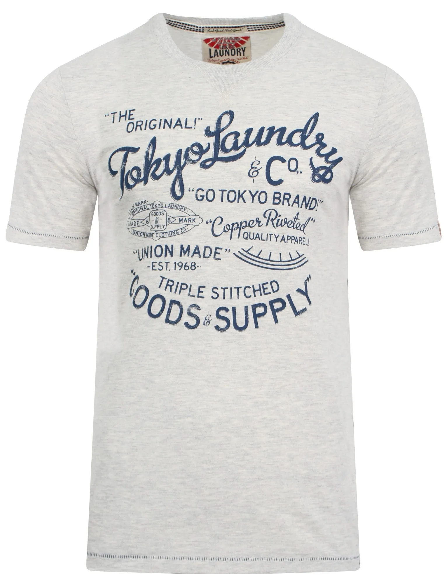 Otterwell T-shirt in Oatmeal Marl - Tokyo Laundry sold by Tokyo Laundry