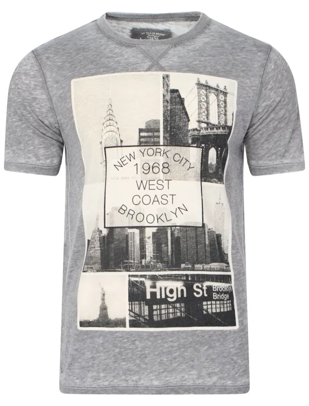 Downtown Brooklyn T-shirt in Pewter - Tokyo Laundry made by Tokyo Laundry