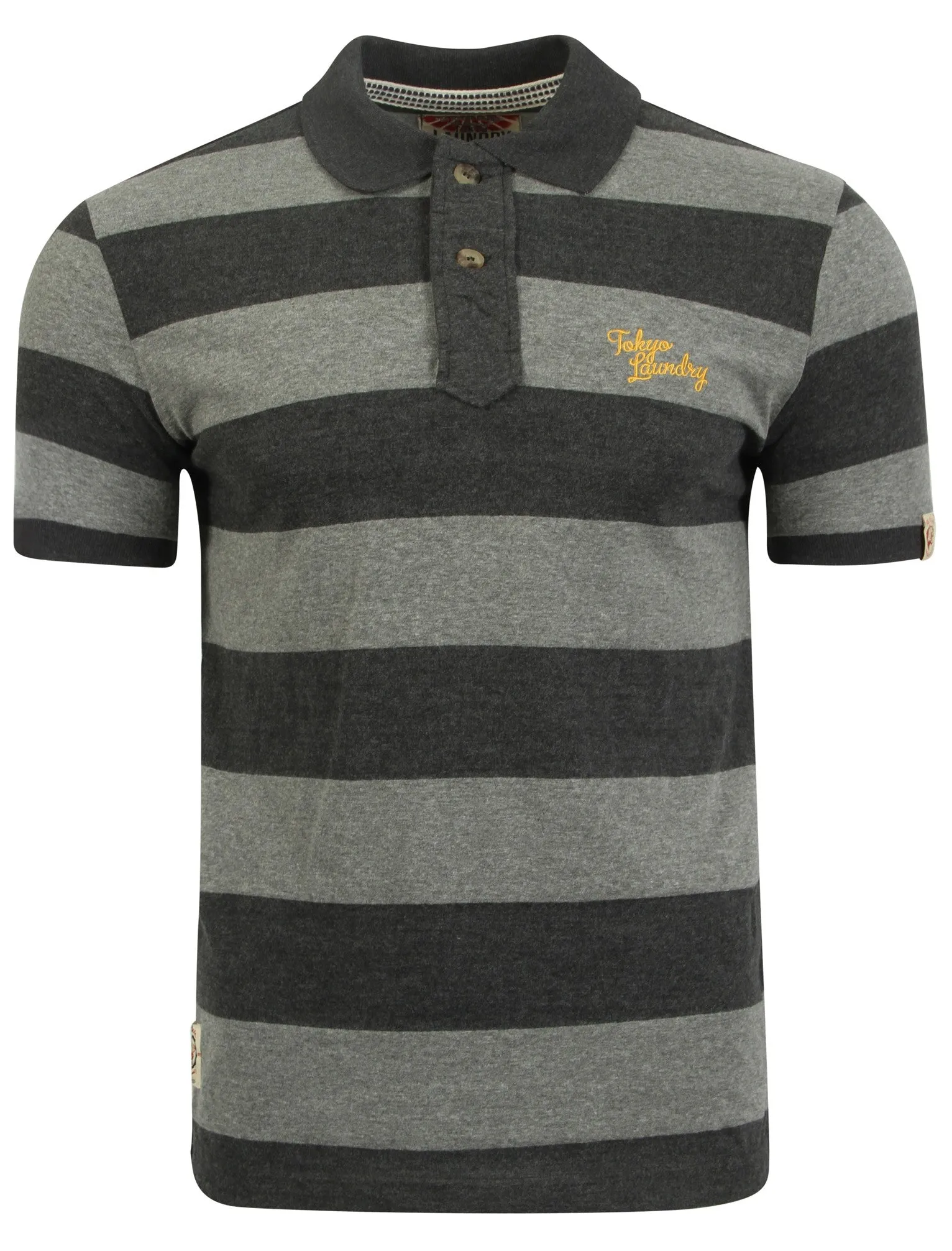 Tokyo Laundry Hunters Pass charcoal stripe polo shirt sold by Tokyo Laundry