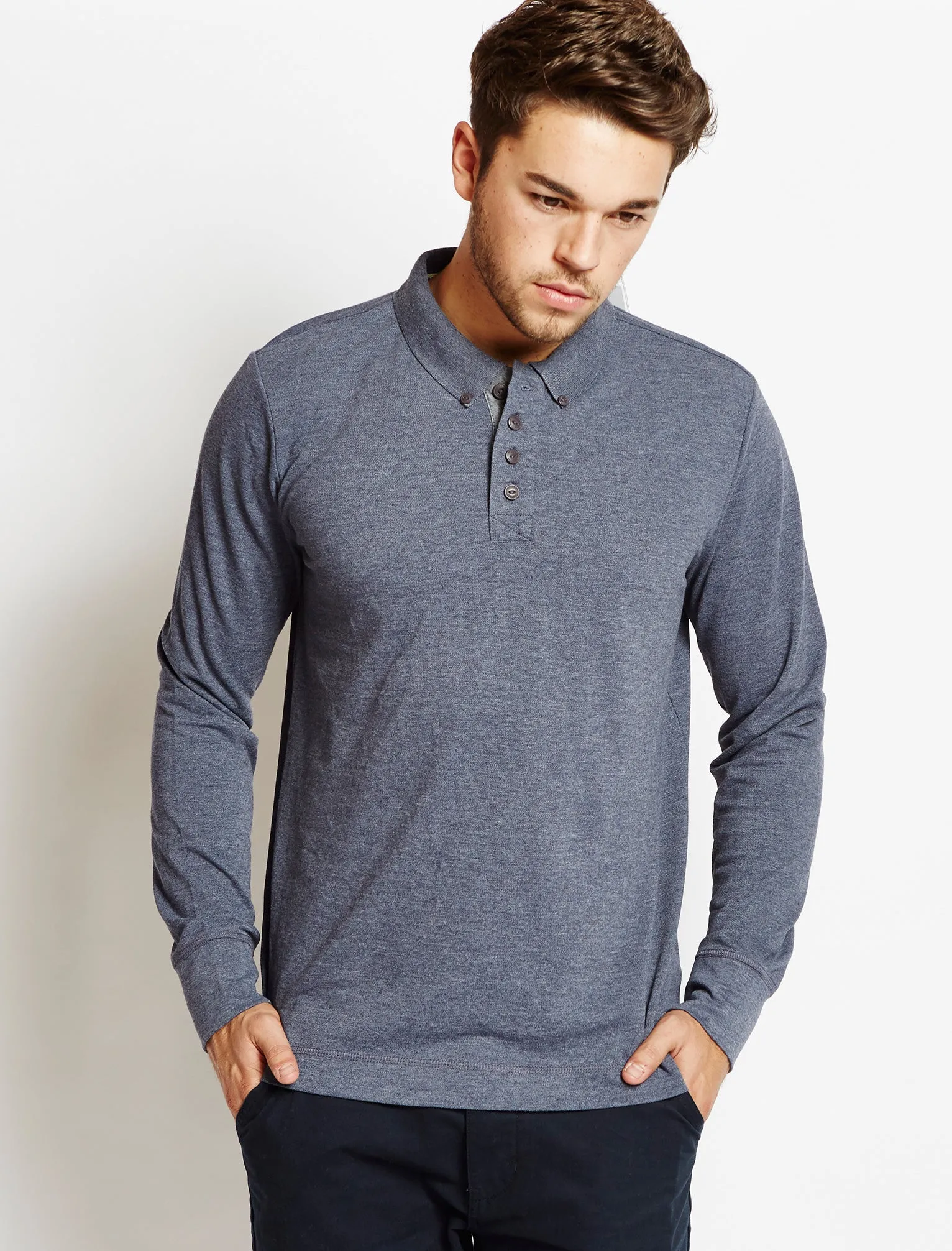 Tokyo Laundry Lowell long sleeved polo in black sold by Tokyo Laundry product image thumbnail 4