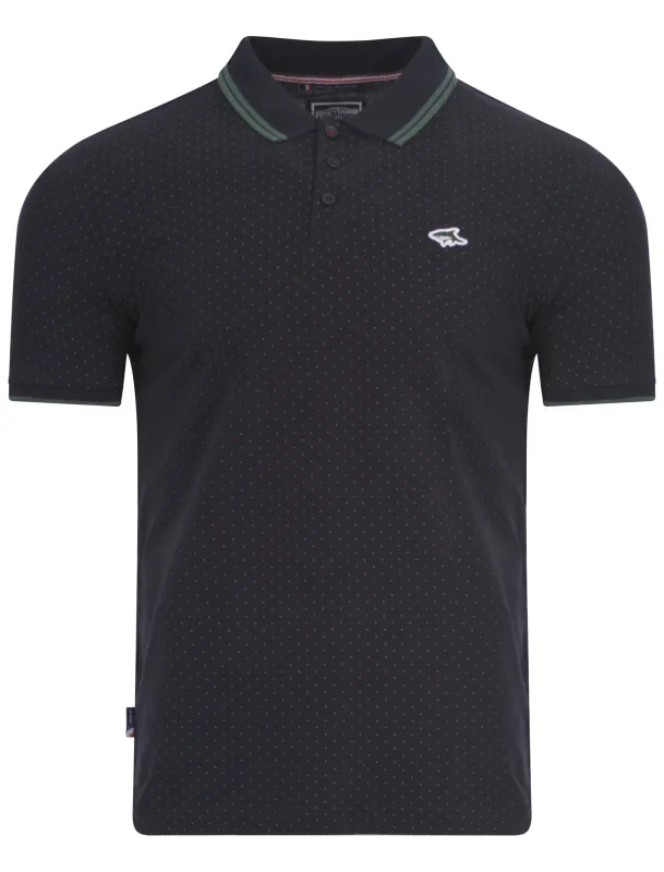 Le Shark Beckflow polo with green polka-dots sold by Tokyo Laundry