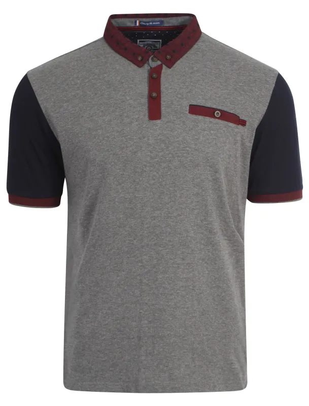 Le Shark Bingham polo shirt in grey made by Tokyo Laundry