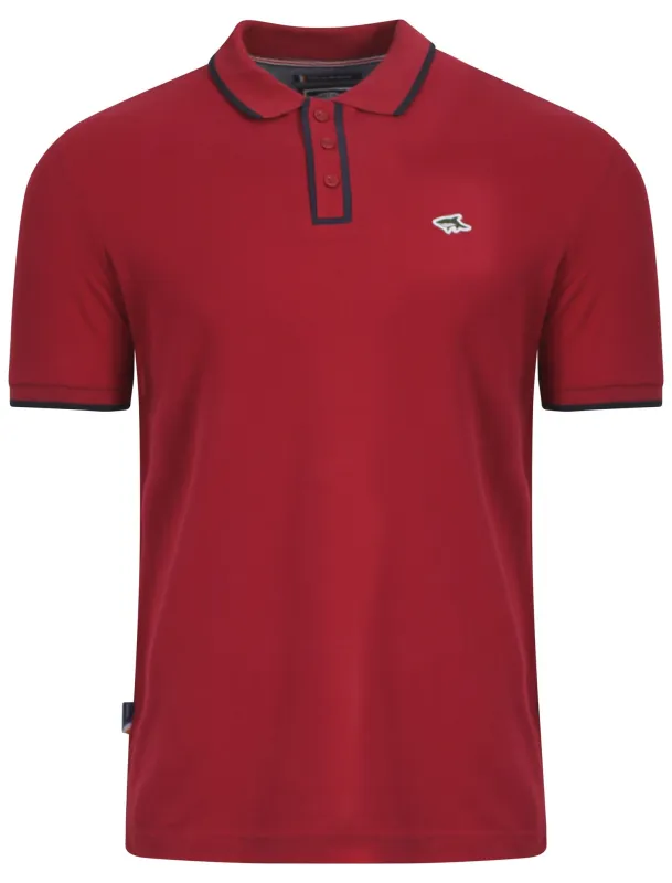 Le Shark Bridgeway polo shirt in red made by Tokyo Laundry