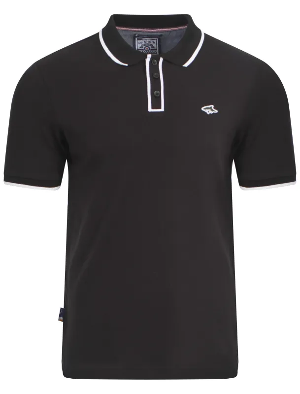 Le Shark Bridgeway polo shirt in black made by Tokyo Laundry