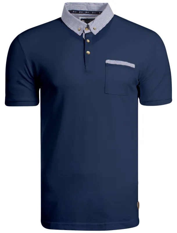 D-Code Recorder navy polo shirt made by Tokyo Laundry