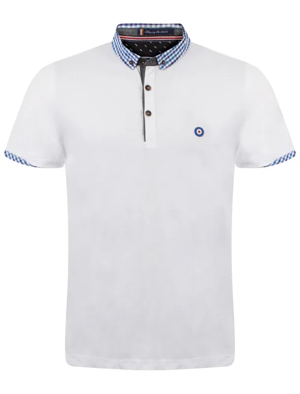 Le Shark Adams Row white polo shirt sold by Tokyo Laundry