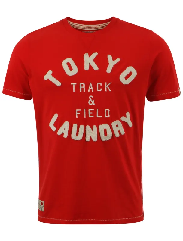 Tokyo Laundry Track & Field Red t-shirt made by Tokyo Laundry