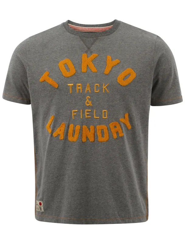 Tokyo Laundry Track & Field Grey t-shirt made by Tokyo Laundry