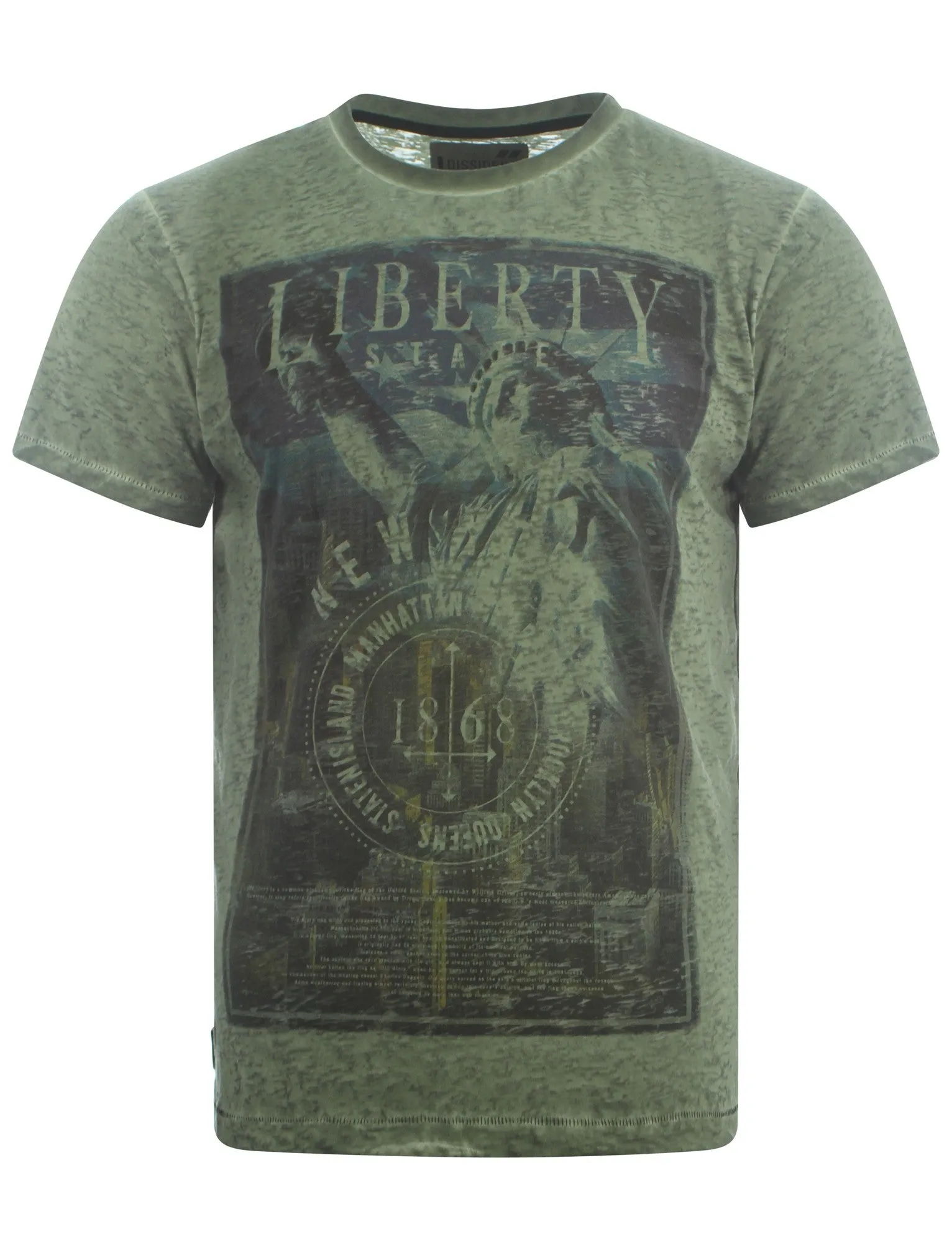 Dissident burnt olive Liberty State T-Shirt sold by Tokyo Laundry