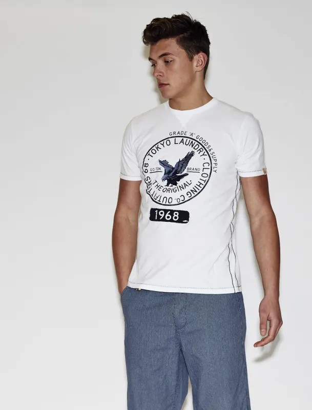 Tokyo Laundry Goods & Supply Crew Neck T-Shirt made by Tokyo Laundry