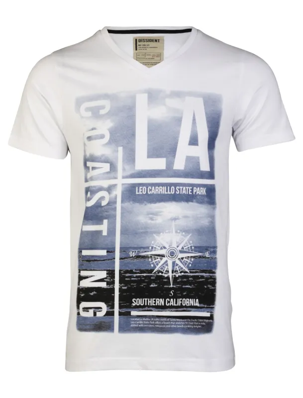 Dissident LA Coasting T-Shirt in white made by Tokyo Laundry