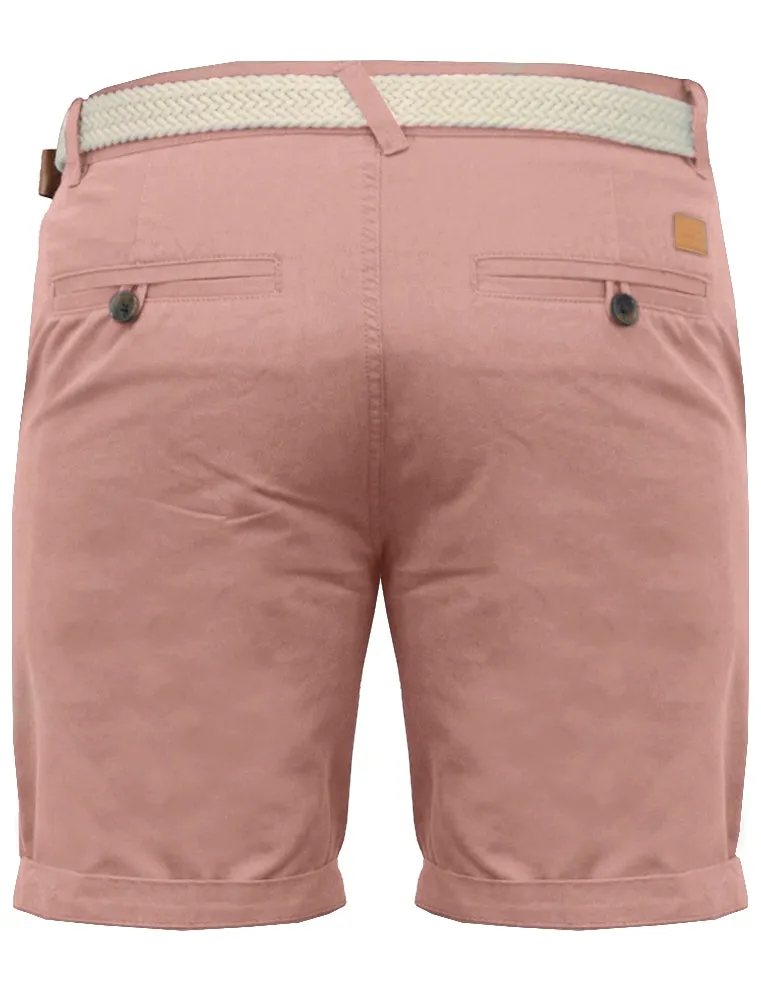 Theo Basic Chino Shorts with Woven Belt in Powder Pink sold by Tokyo Laundry product image thumbnail 2