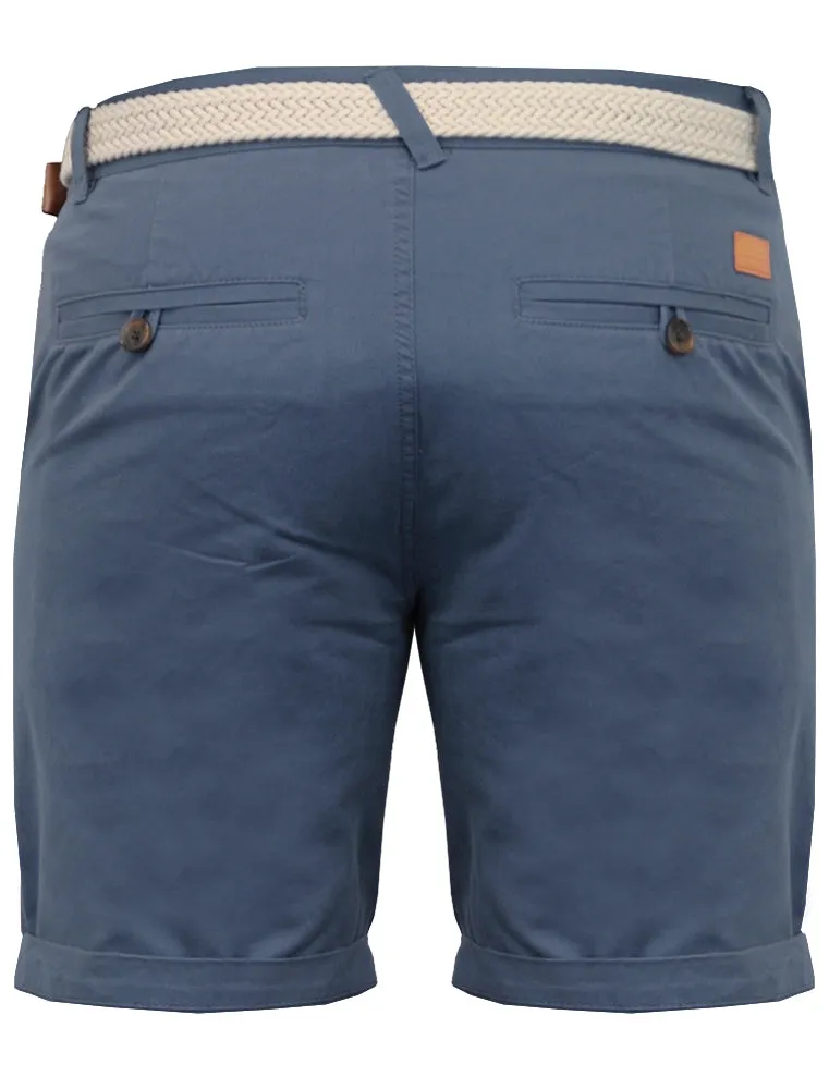 Theo Basic Chino Shorts with Woven Belt in Powder Blue sold by Tokyo Laundry product image thumbnail 2