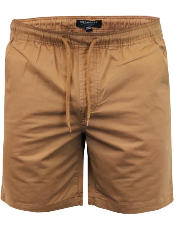 Morley Cotton Twill Chino Shorts in Tan made by Threadbare