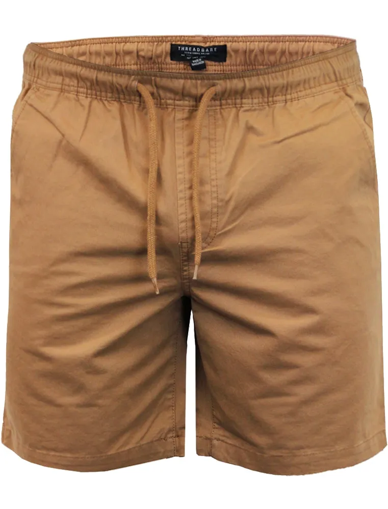 Morley Cotton Twill Chino Shorts in Tan sold by Tokyo Laundry
