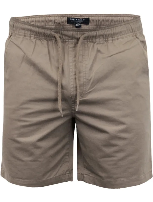 Morley Cotton Twill Chino Shorts in Grey made by Threadbare