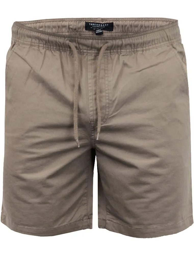 Morley Cotton Twill Chino Shorts in Grey sold by Tokyo Laundry