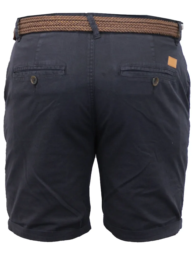 Reiko Textured City Chino Shorts with Woven Belt in Navy sold by Tokyo Laundry product image thumbnail 2