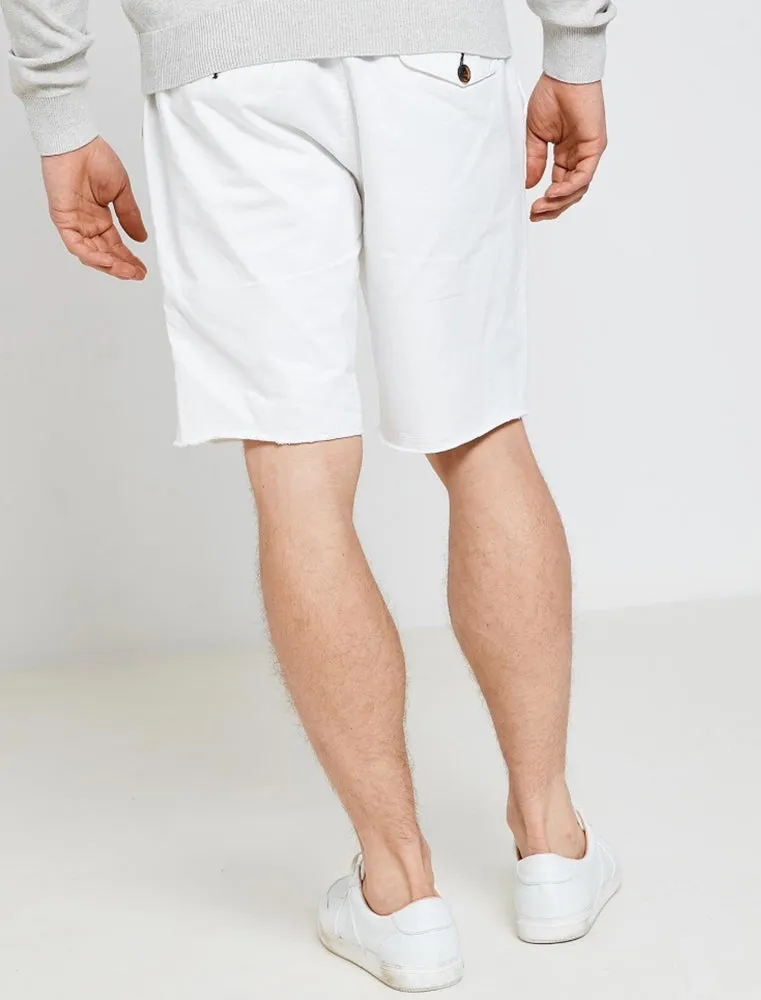 Chester Raw Hem Chino Shorts in White sold by Tokyo Laundry product image thumbnail 3