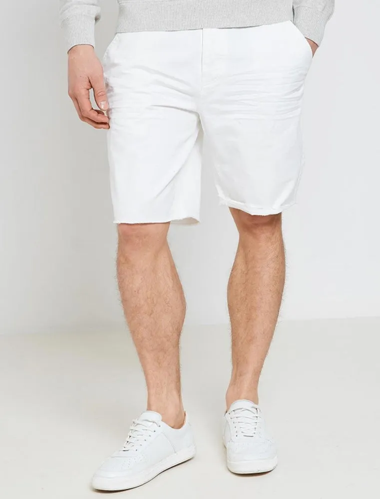 Chester Raw Hem Chino Shorts in White sold by Tokyo Laundry product image thumbnail 2