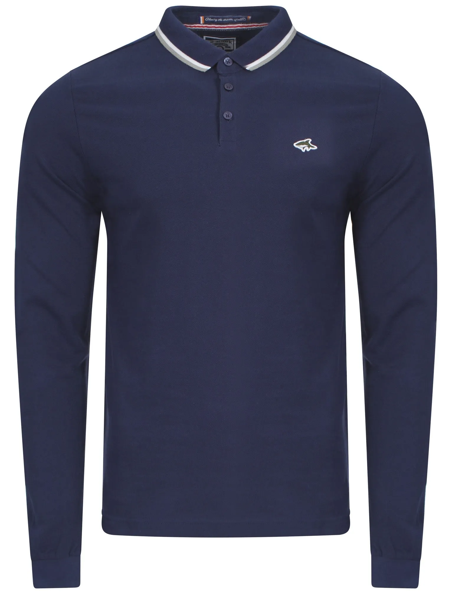 Le Shark blue long sleeve polo shirt sold by Tokyo Laundry