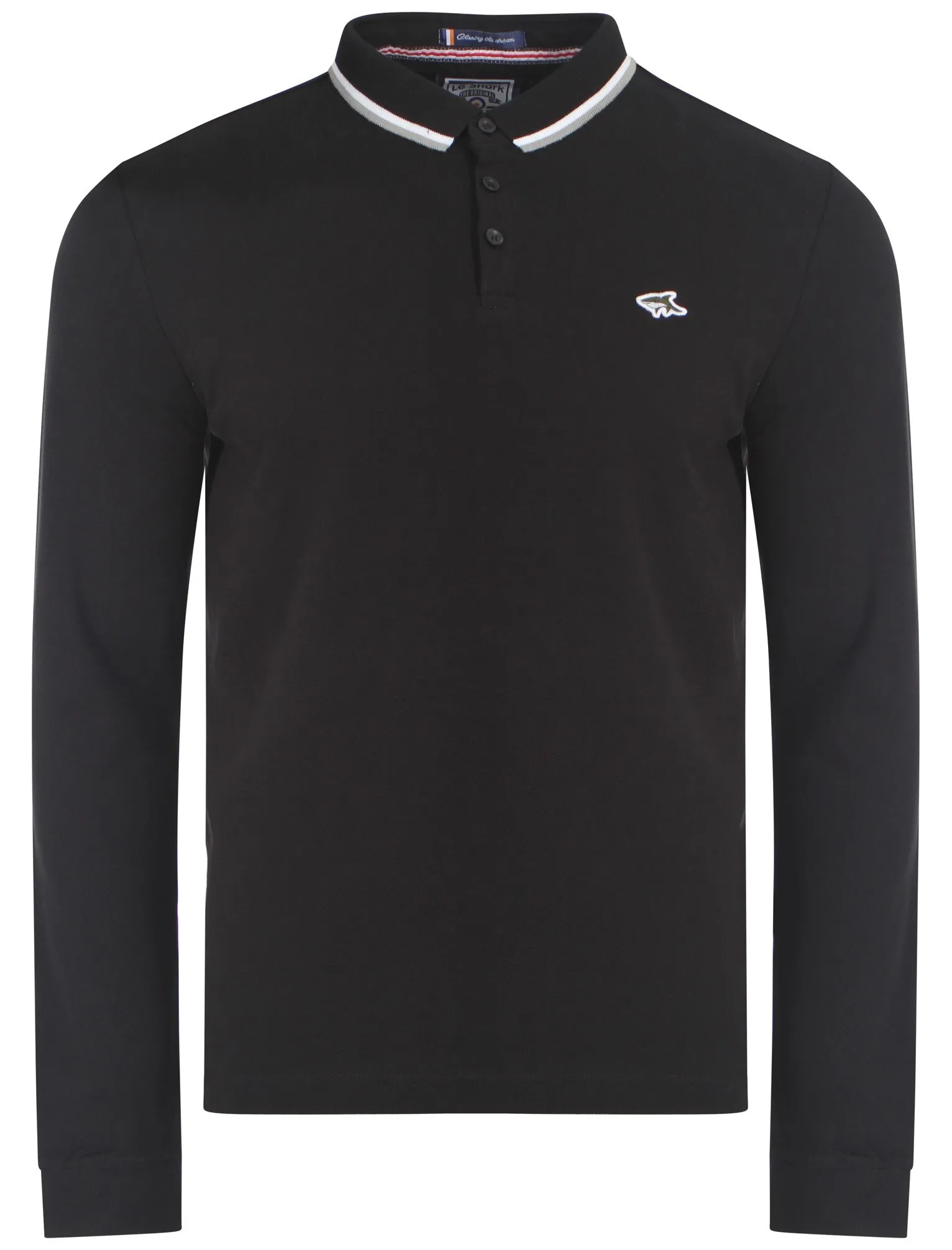 Le Shark black long sleeve polo shirt sold by Tokyo Laundry