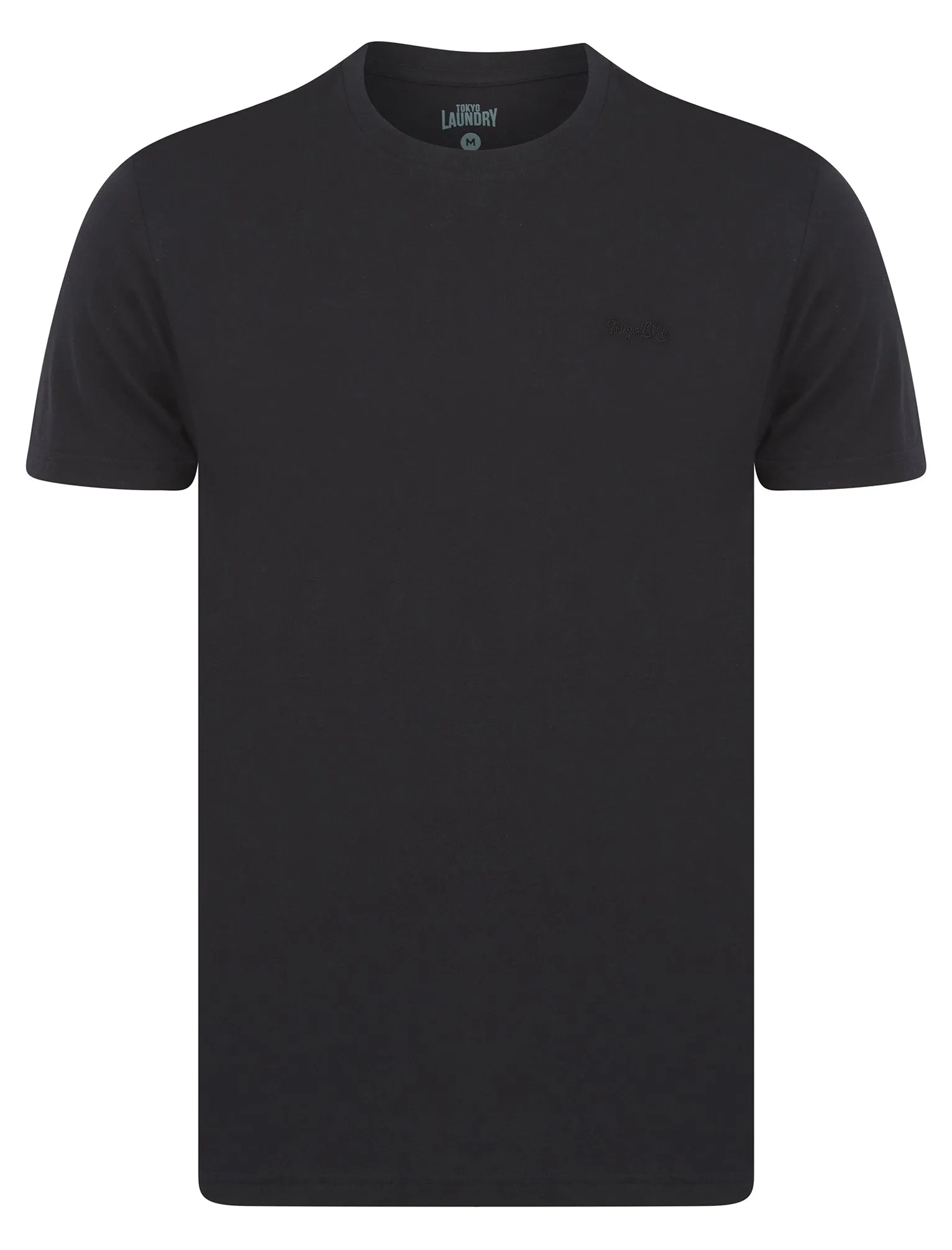 Keir 2 Piece Jersey Cotton Crew Neck T-Shirt and Shorts Lounge Set in Jet Black - Tokyo Laundry sold by Tokyo Laundry product image thumbnail 2