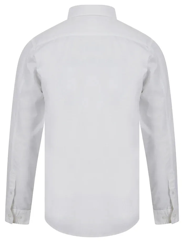 Papyrus Cotton Twill Long Sleeve Button Down Collar Shirt in Bright White - Tokyo Laundry sold by Tokyo Laundry product image thumbnail 2