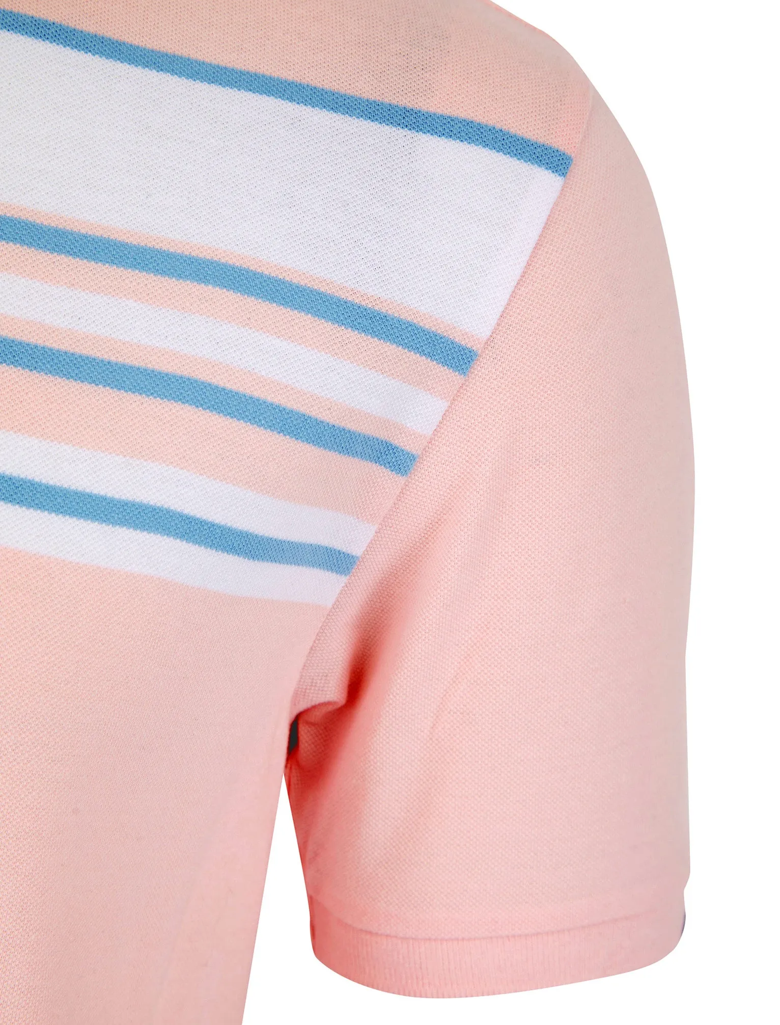 Hayden Yarn Dyed Stripe Cotton Pique Polo Shirt in Pinkesque - Tokyo Laundry sold by Tokyo Laundry product image thumbnail 3